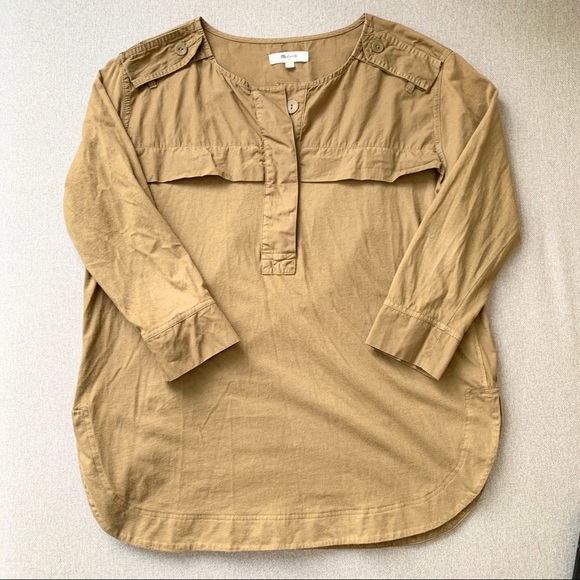 Madewell Military Epaulet Popover Tee - Picture 2 of 4